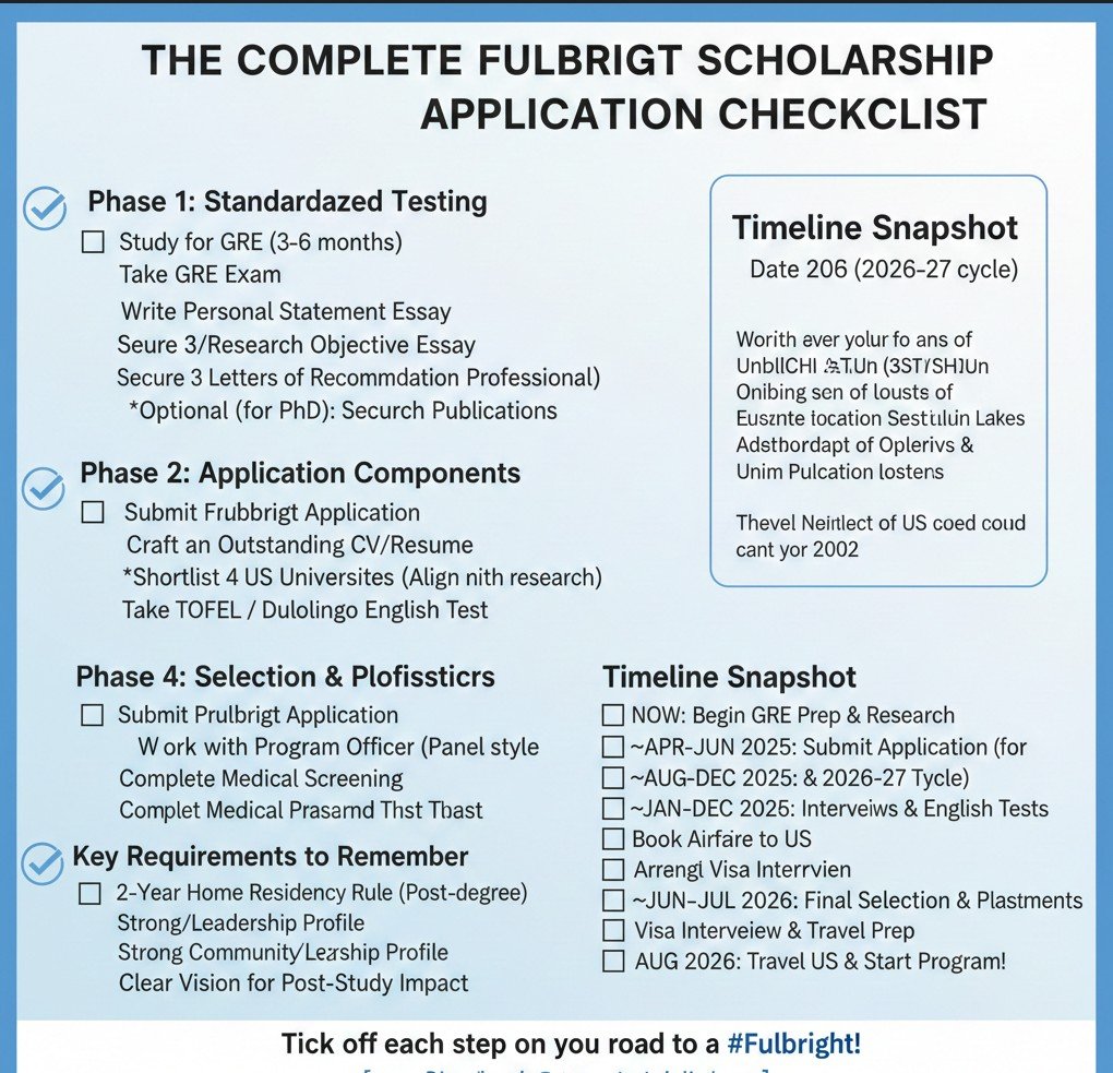 fullbrigt scholarship application checklist